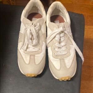 Stylish Beige and White Sneakers